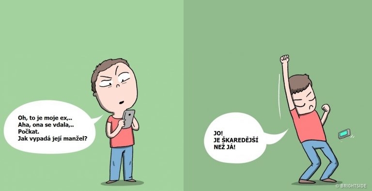 10 zábavných ilustrací toho, jaký je život po rozchodu.