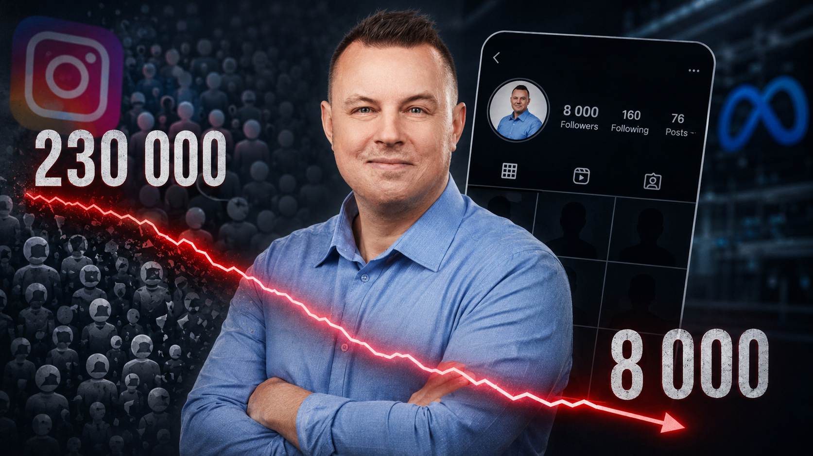 Rajchlovo digitální impérium se zhroutilo. Meta mazala falešné účty a jemu zbylo pouhých 8 tisíc sledujících.