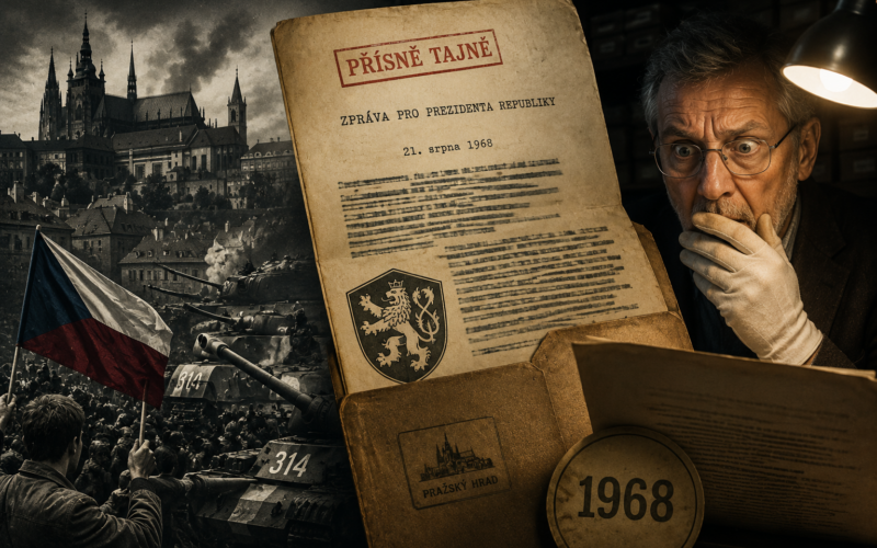 Tajná zpráva z Pražského hradu z roku 1968 odhalena po 55 letech.