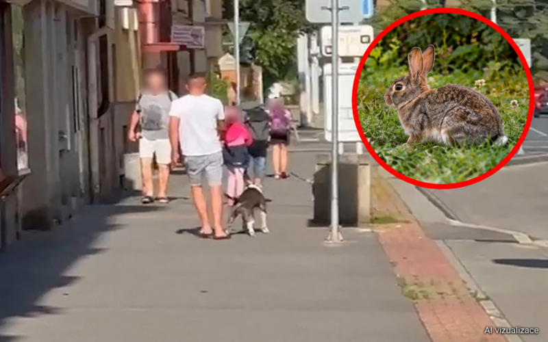 Muž v Plzni měl poštvat psa na králíka a povzbuzovat ho k útoku. Policie po něm pátrá.